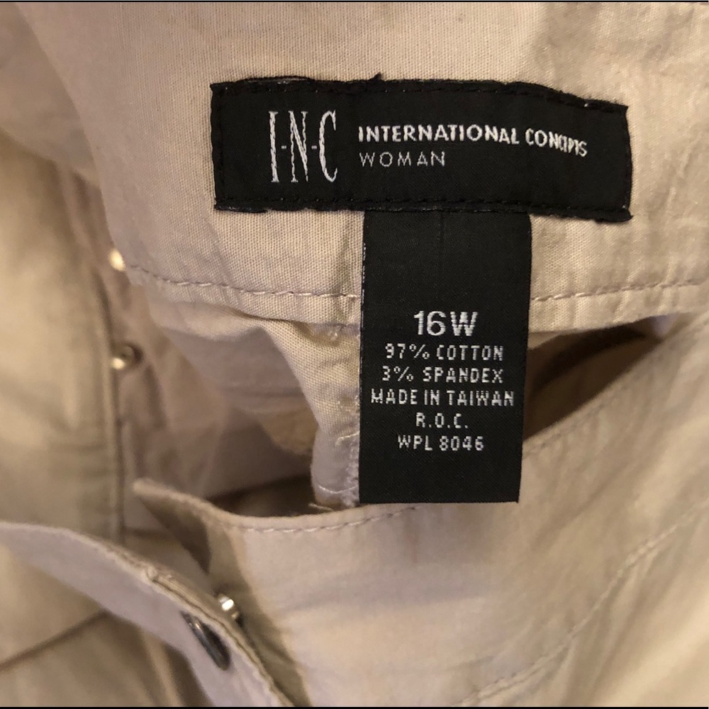 Lt Tan INC Adjustable 3/4 or Full Length Pants - Picture 4 of 6